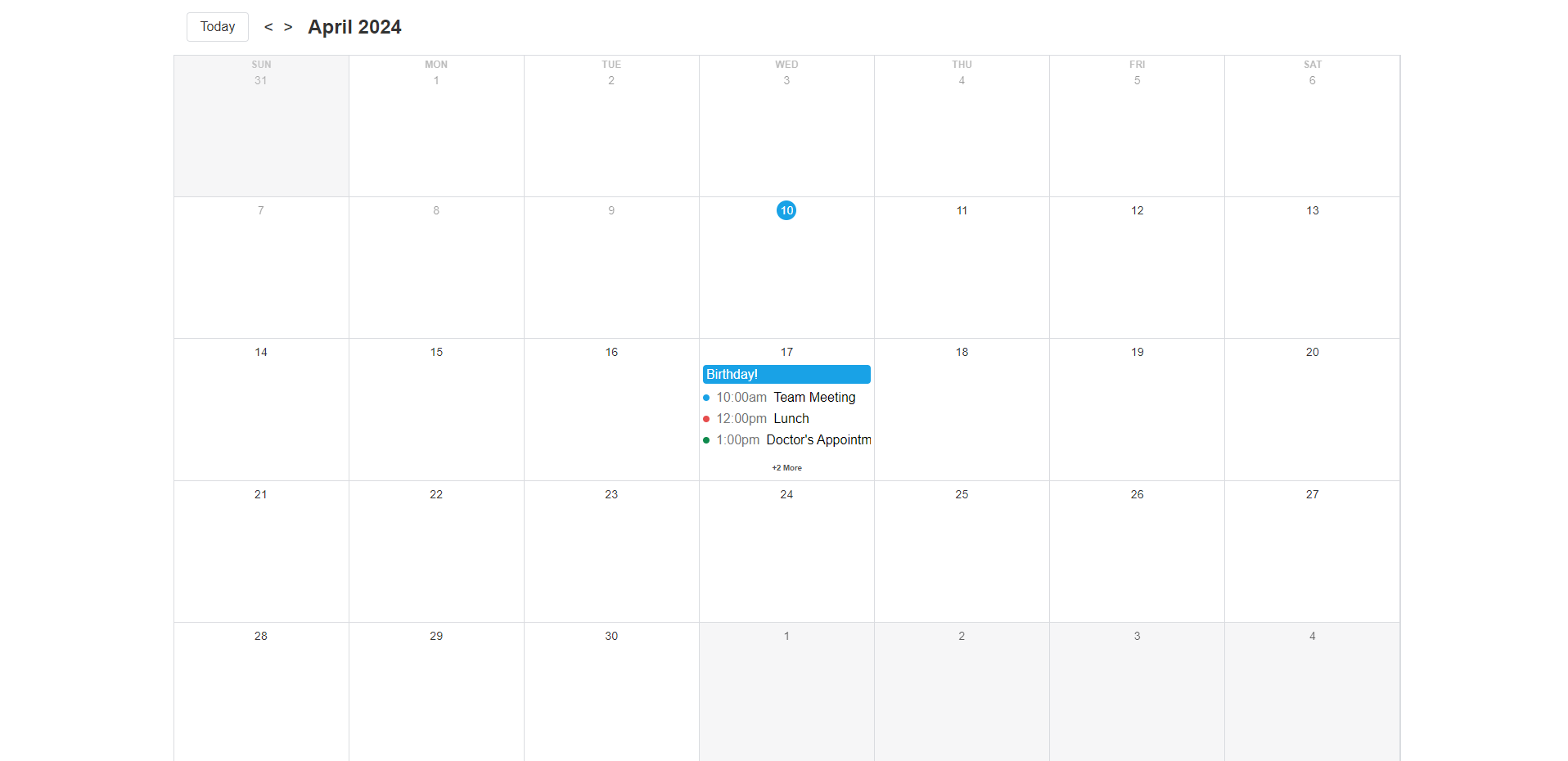 Google Calendar Clone